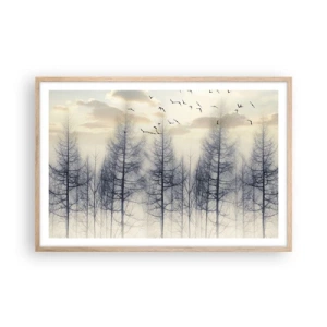Plakát v rámu světlý dub - Duchové lesa - 91x61 cm