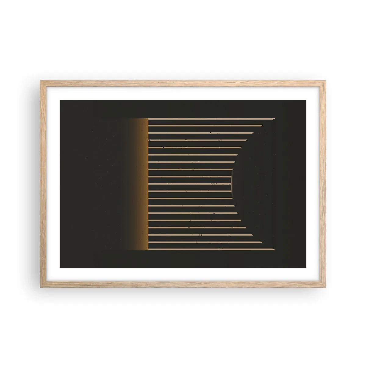 Plakát v rámu světlý dub - Prozkoumat temnotu - 70x50 cm