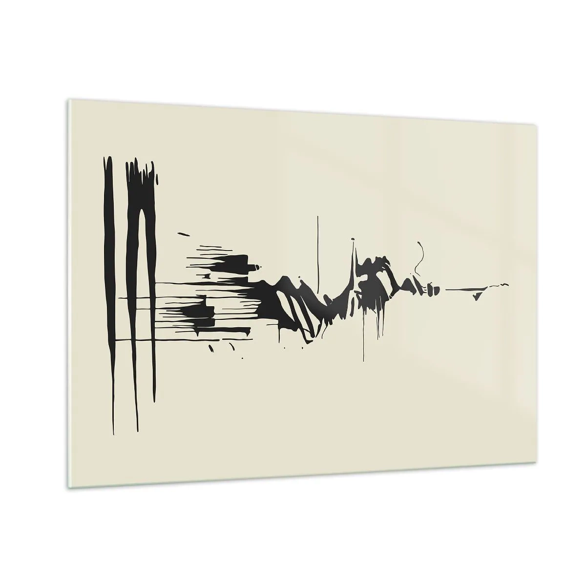 Obraz na skle - Spěšná abstrakce - 100x70 cm