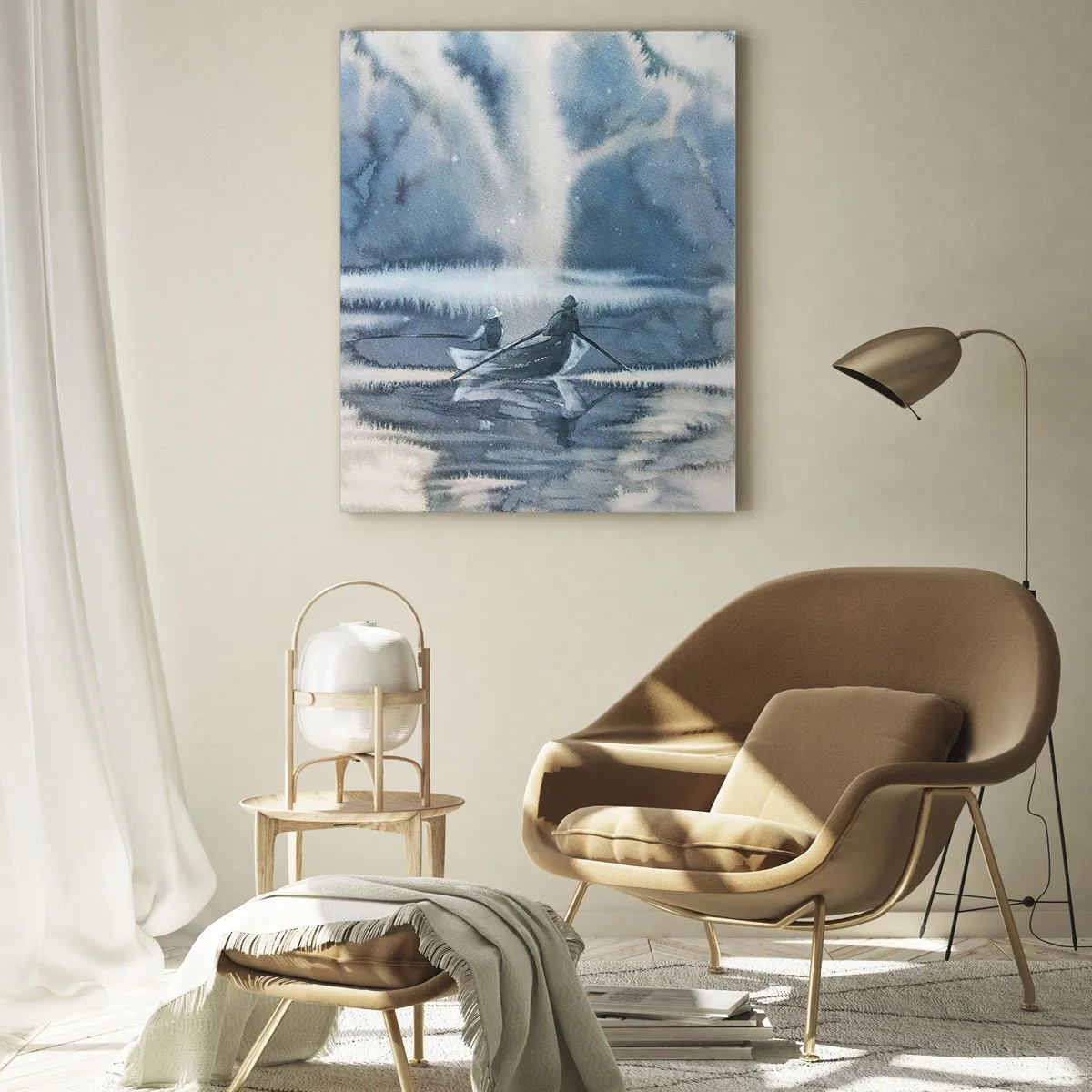 Obraz na skle - Rybáři ve svém ráji - 50x70 cm
