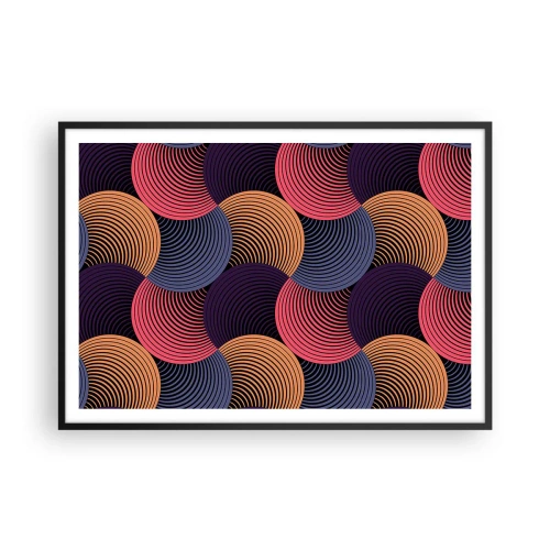 Plakát v černém rámu - V kruhovém rytmu - 100x70 cm