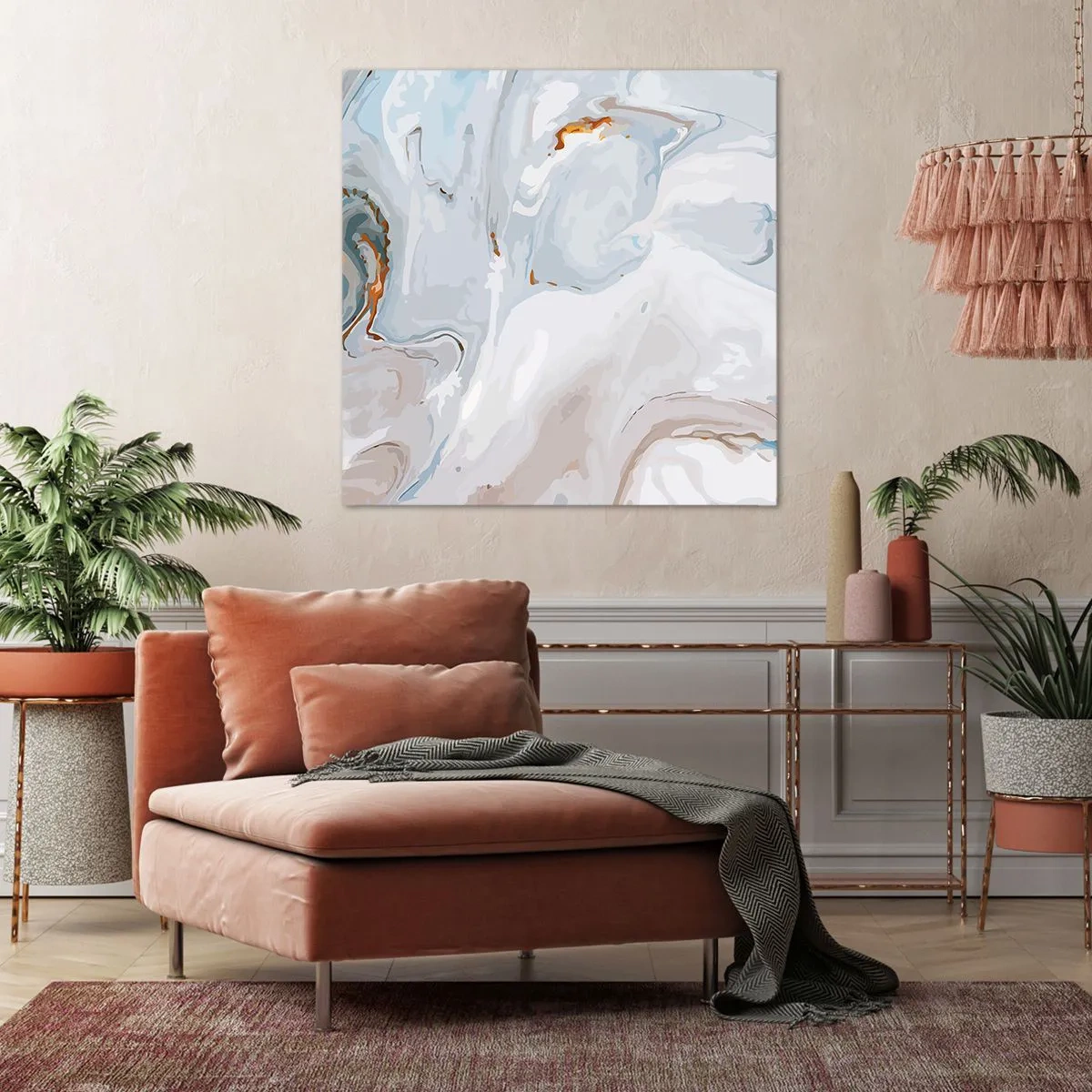 Obraz na plátně - Povznesená bílá - 30x30 cm