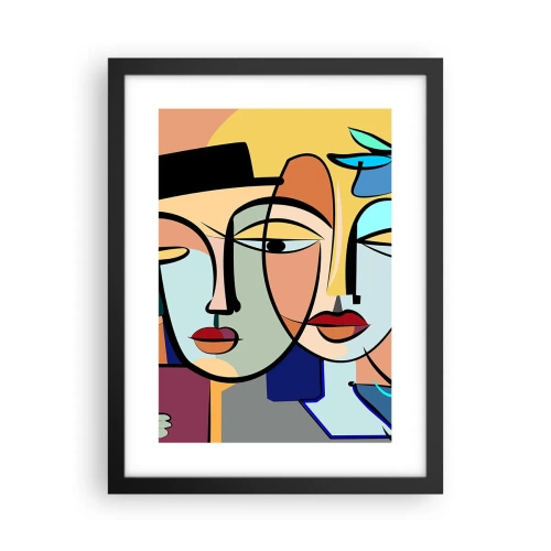 Plakát v černém rámu - Picassovo randez vous - 30x40 cm