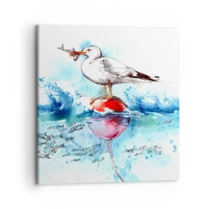 Obraz na plátně - Vydařený rybolov - 70x70 cm