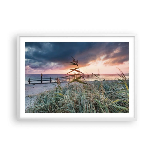 Plakát v bílém rámu - Neodváto větrem - 70x50 cm