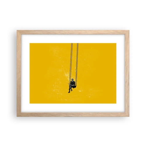 Plakát v rámu světlý dub - Den jako každý jiný - 40x30 cm