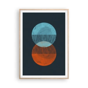 Plakát v rámu světlý dub - Astronomická fantazie - 70x100 cm