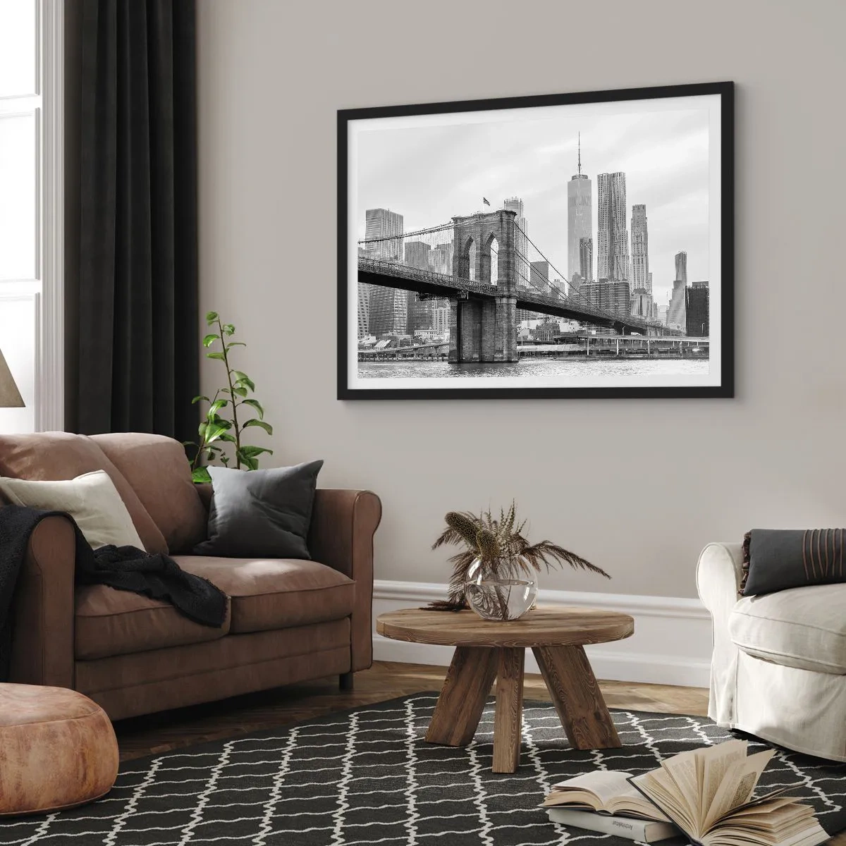 Plakát v černém rámu - Newyorské zázraky - 100x70 cm