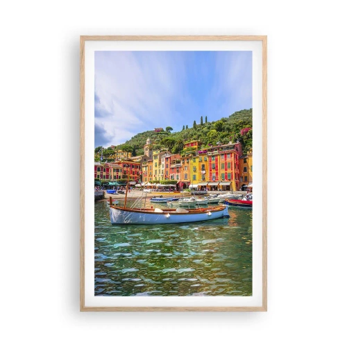Plakát v rámu světlý dub - Italské dopoledne - 61x91 cm
