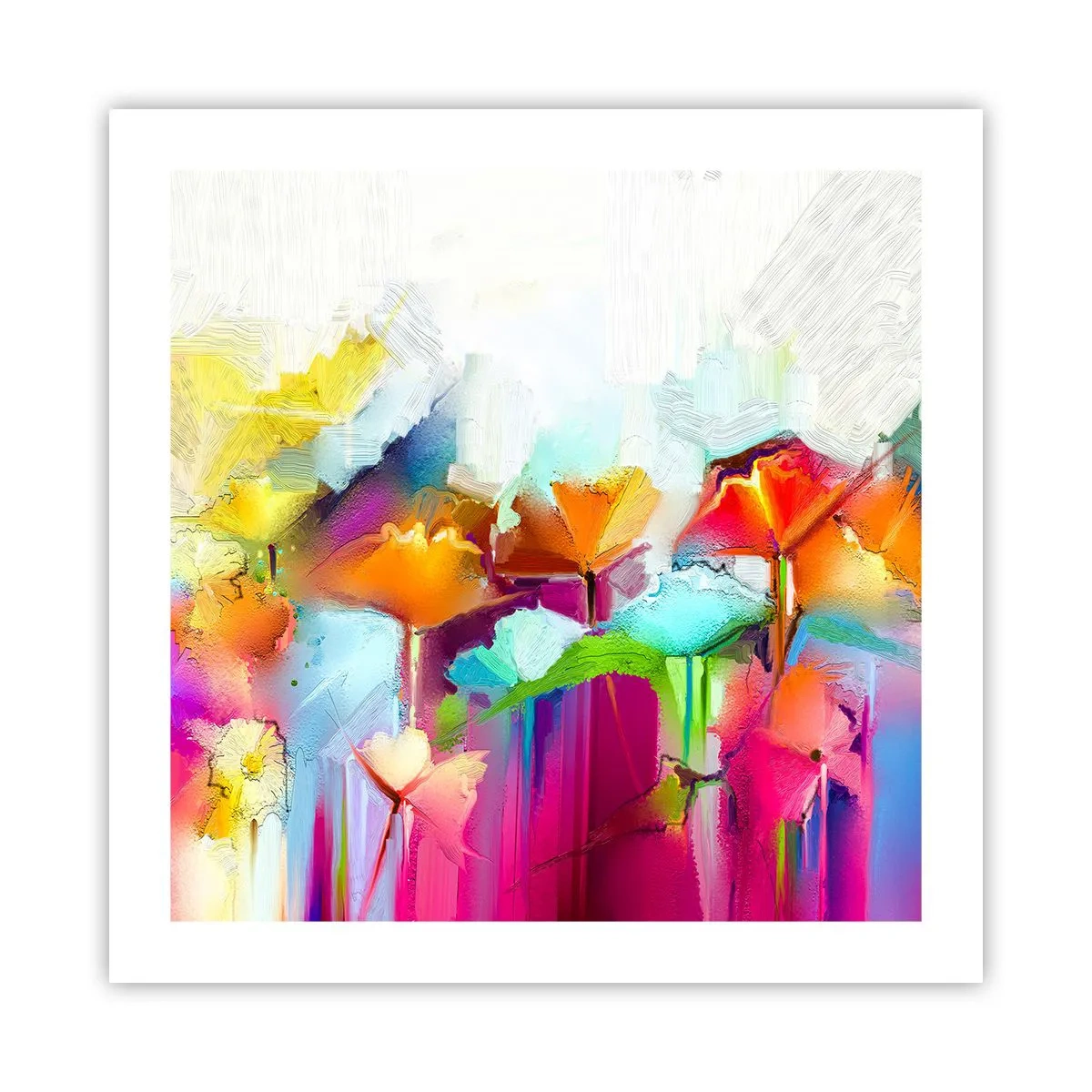 Plakát - Duha rozkvetla - 50x50 cm