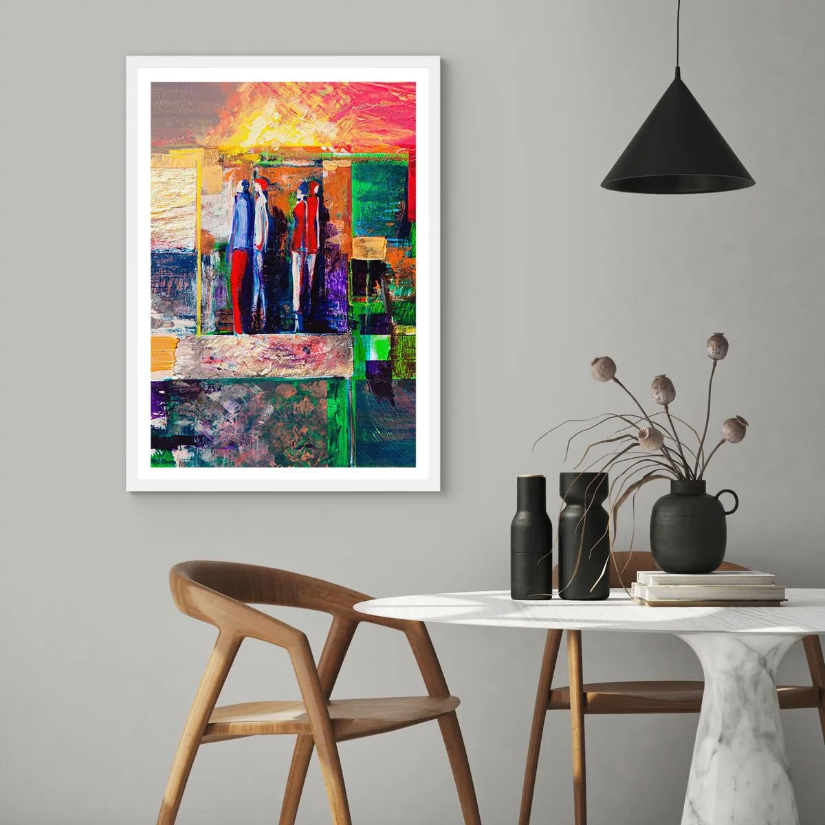 Plakát v bílém rámu - Vztahy a emoce - 61x91 cm