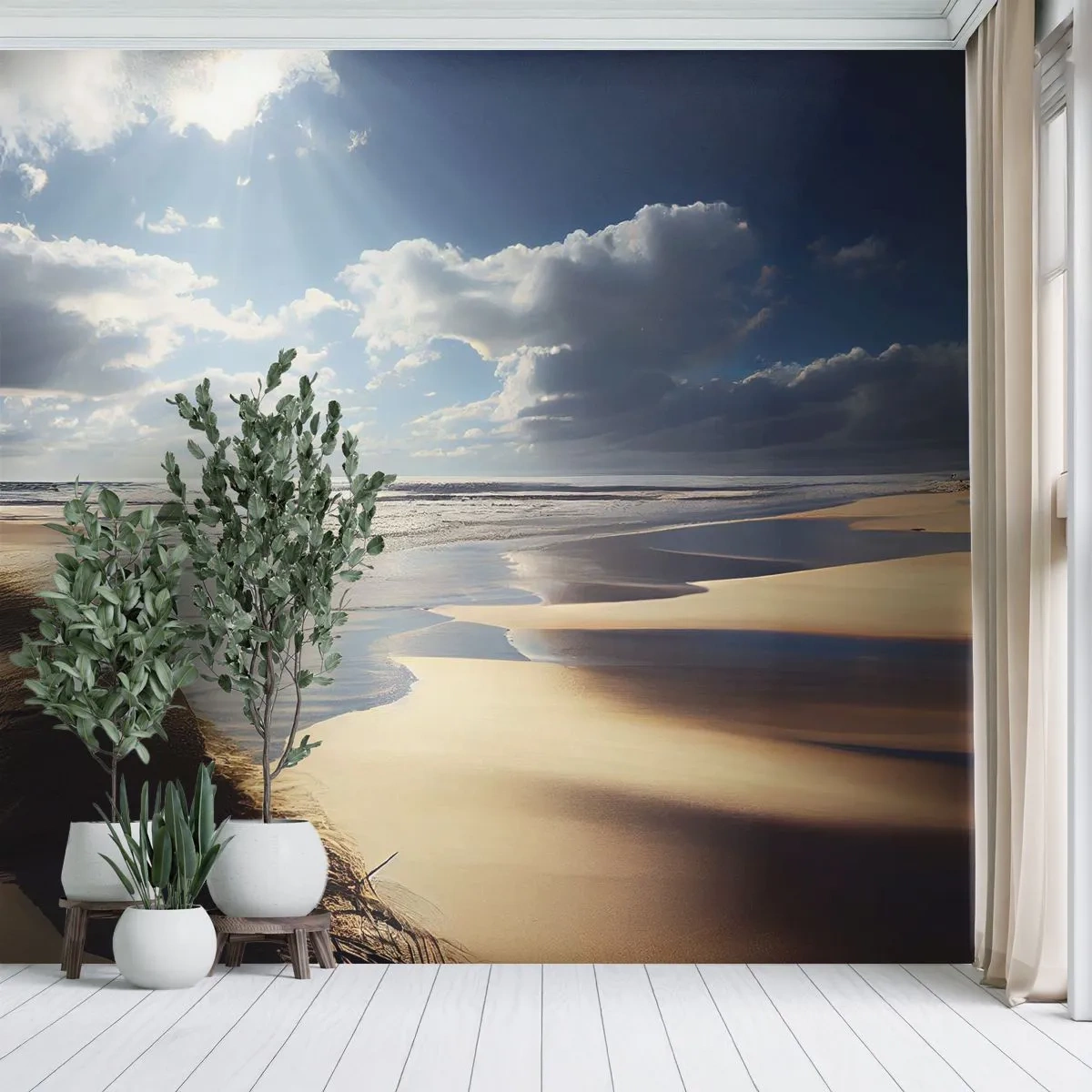 Fototapeta Samolepicí Deluxe Sticker - Pláž, divoká pláž - Pláž, Moře, Duny - 100x70 cm