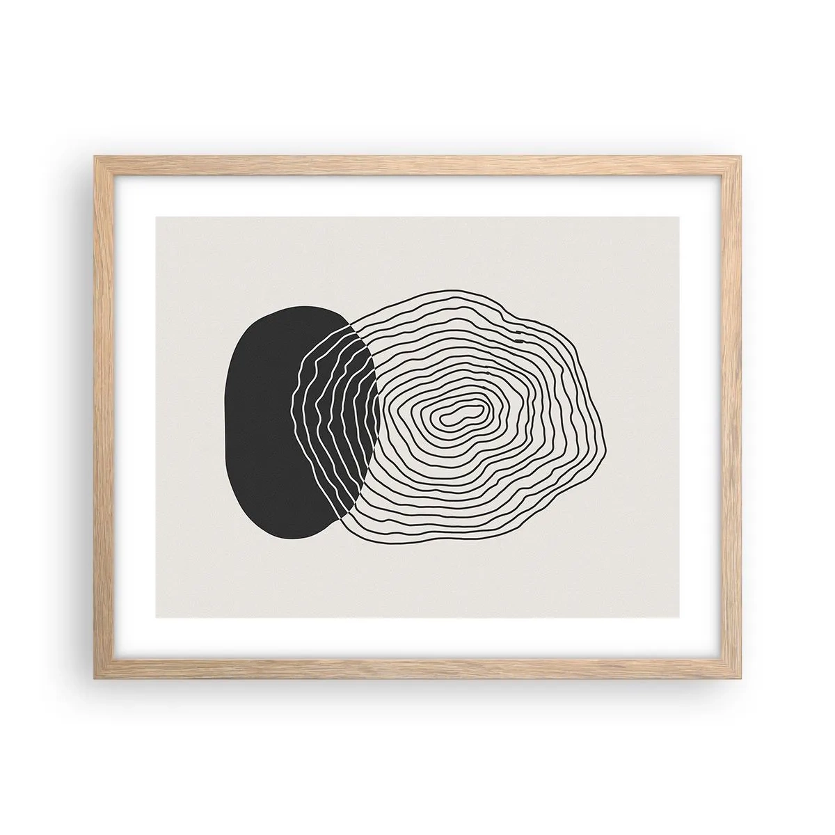 Plakát v rámu světlý dub - Trvání a kmitání - 50x40 cm