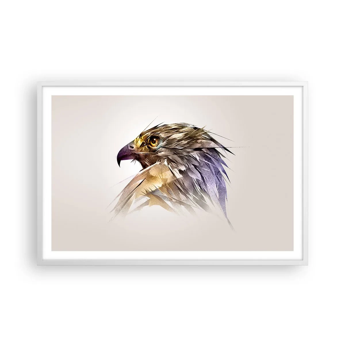 Plakát v bílém rámu - Portrét bojovníka - 91x61 cm