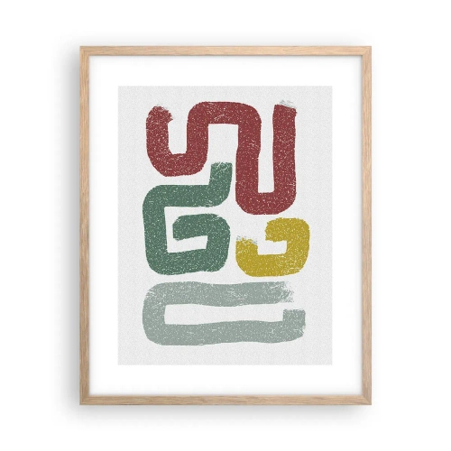 Plakát v rámu světlý dub - V neznámém jazyce - 40x50 cm