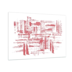 Obraz na skle - Červené město - 100x70 cm