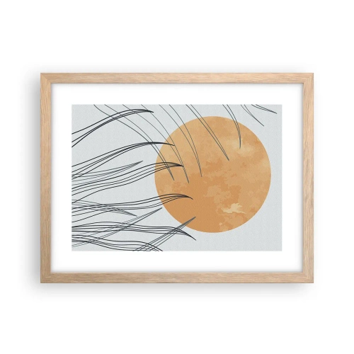 Plakát v rámu světlý dub - Vždy ke slunci - 40x30 cm