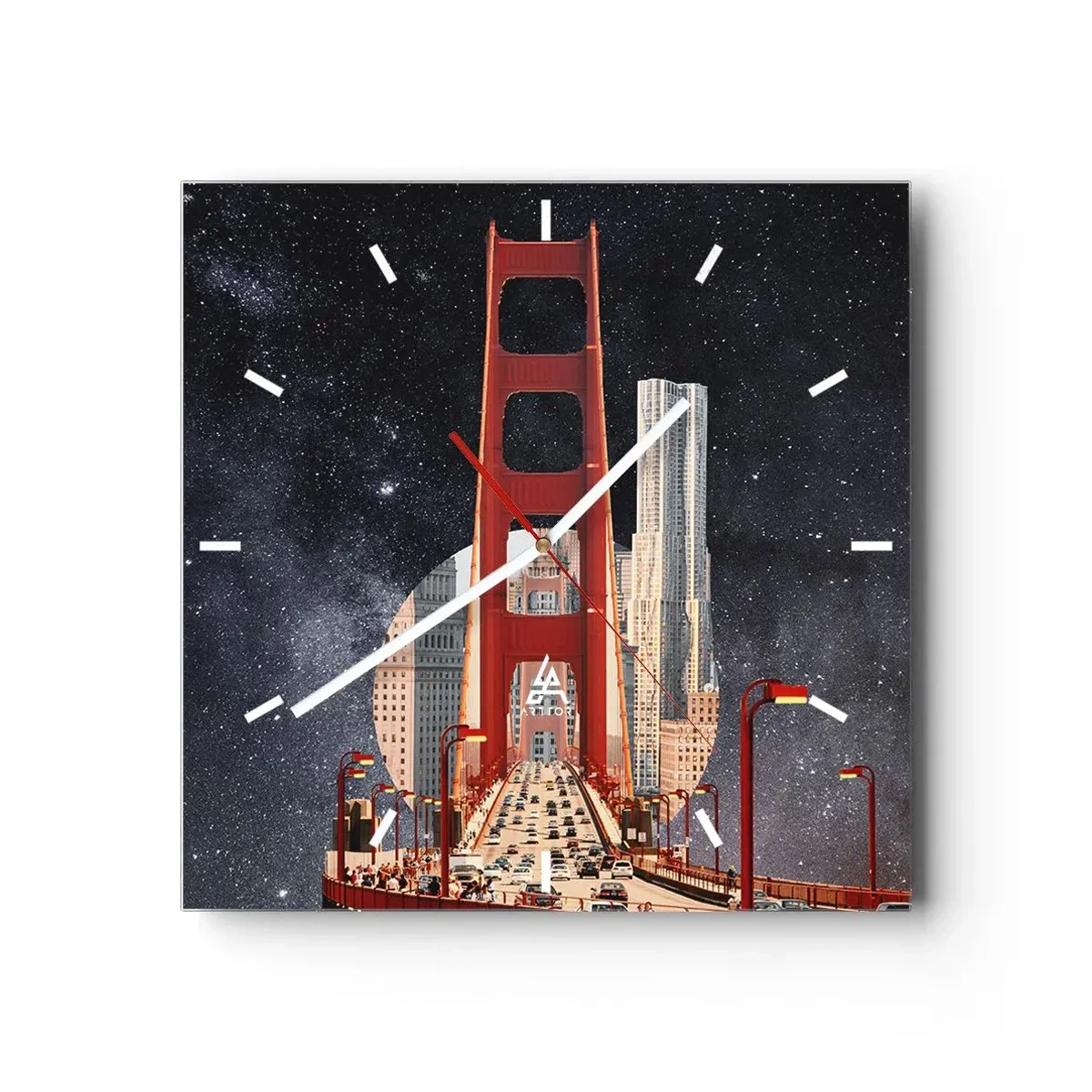 Nástěnné hodiny - Vždy uprostřed - 30x30 cm