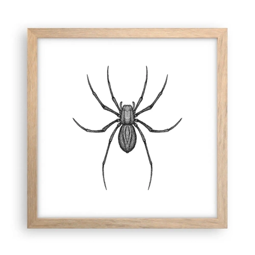 Plakát v rámu světlý dub - Znepokojivá přesnost - 30x30 cm