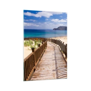 Obraz na skle - Vezmi mě na šťastné ostrovy - 70x100 cm