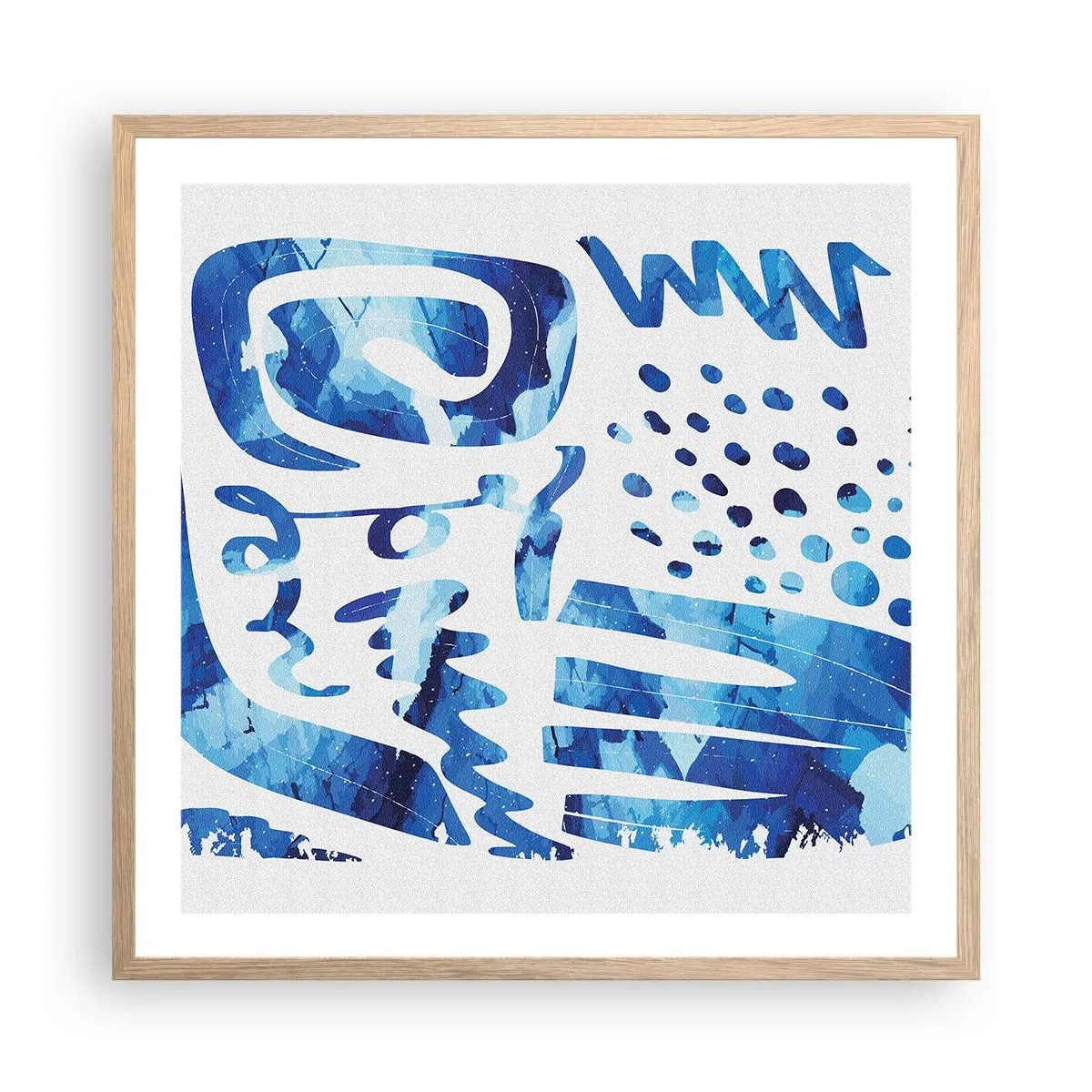 Plakát v rámu světlý dub - Zpět ke kořenům - 60x60 cm