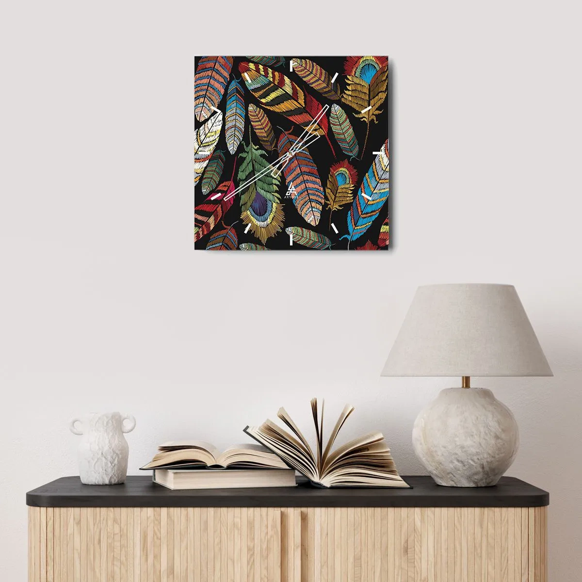 Nástěnné hodiny - Ptačí karneval - 30x30 cm