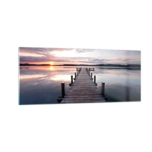 Obraz na skle - Tichá hranice mezi dnem a nocí - 100x40 cm