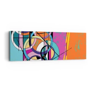 Obraz na plátně - Kruh za kruhem - 90x30 cm