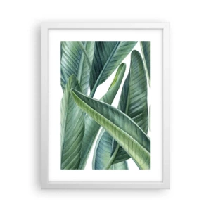 Plakát v bílém rámu - Prostě zelená - 30x40 cm