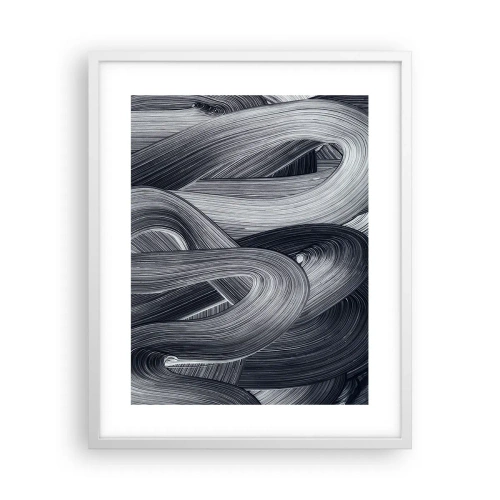 Plakát v bílém rámu - Plynulost reality - 40x50 cm