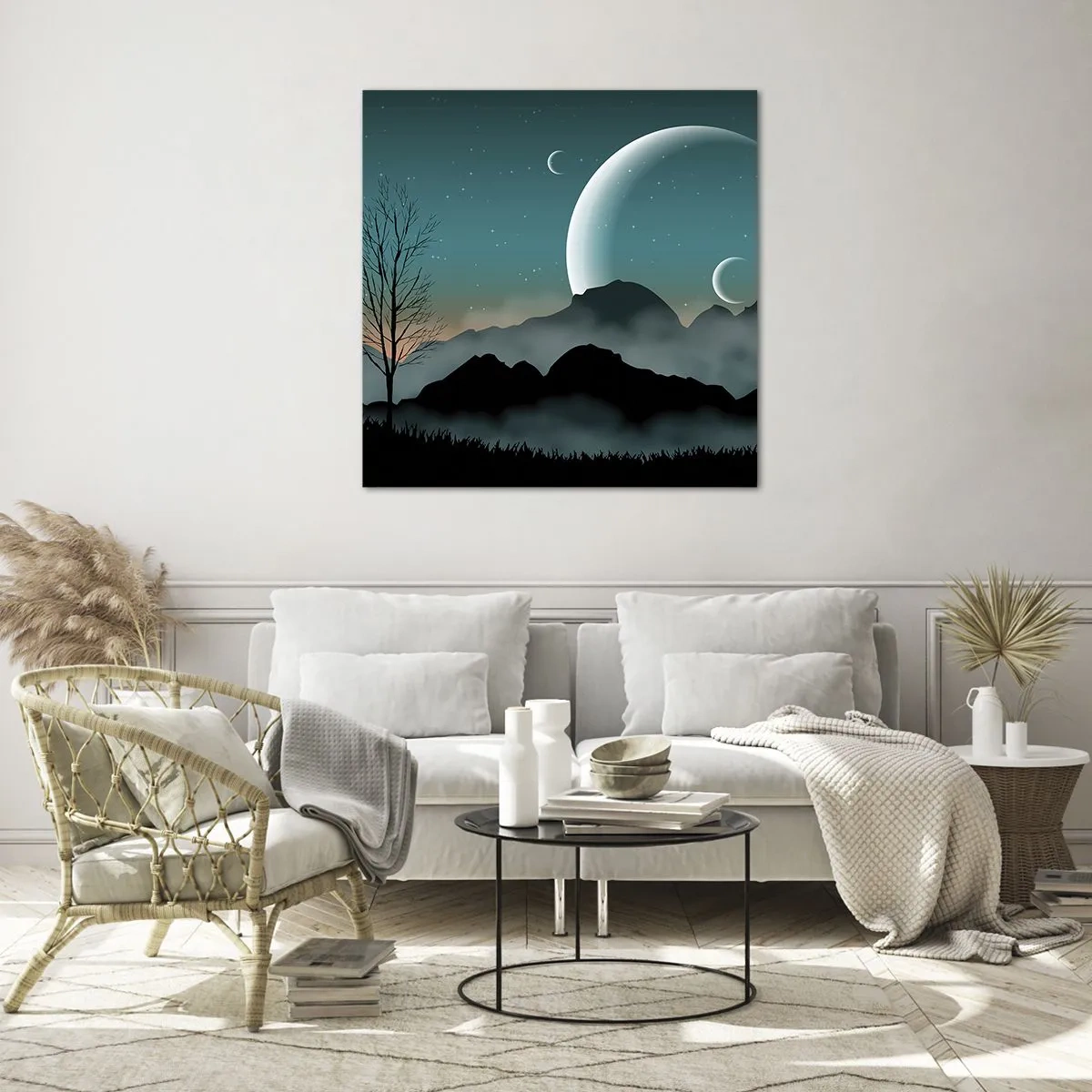 Obraz na skle - Karneval hvězdné noci - 40x40 cm