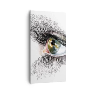 Obraz na plátně - Podívej se přímo do duše - 55x100 cm
