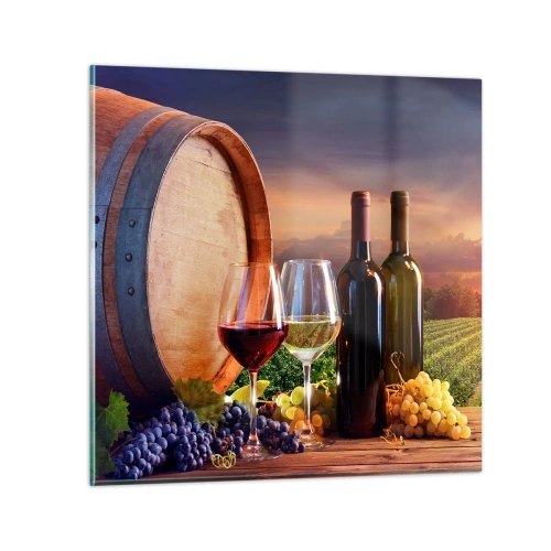 Obraz na skle - Tady má život chuť - 40x40 cm