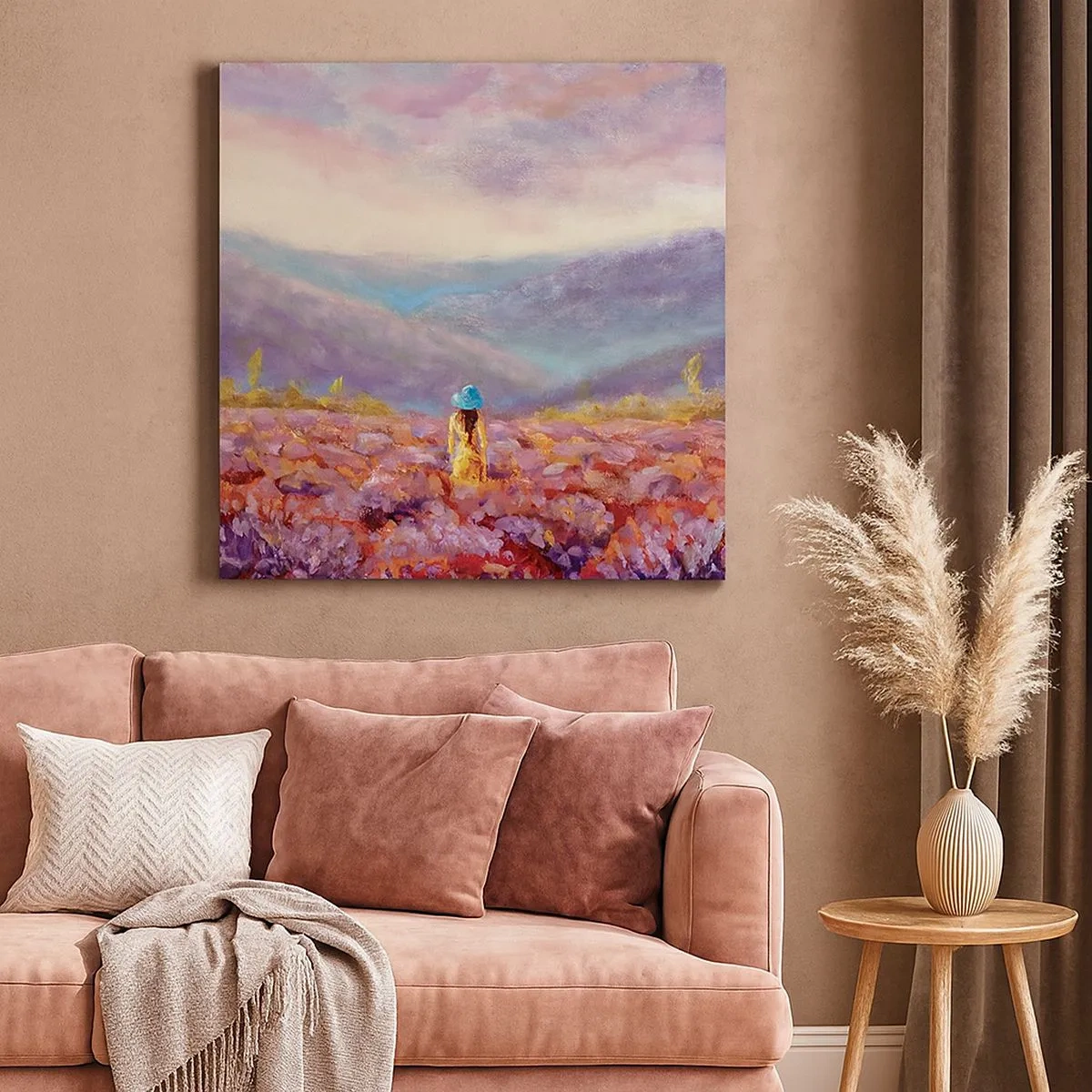 Obraz na plátně - V levandulovém světě - 30x30 cm