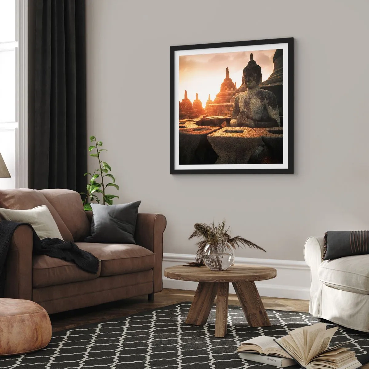 Plakát v černém rámu - Počasí velké moudrosti - 30x30 cm