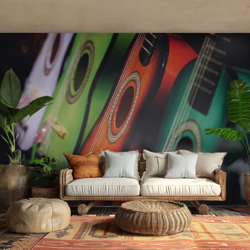 Fototapeta Premium Canvas - Kytara má hodně barev - Hudba, Kytara, Hudební nástroj - 300x210 cm