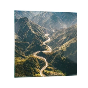 Obraz na skle - Přímo ze srdce hor - 70x70 cm