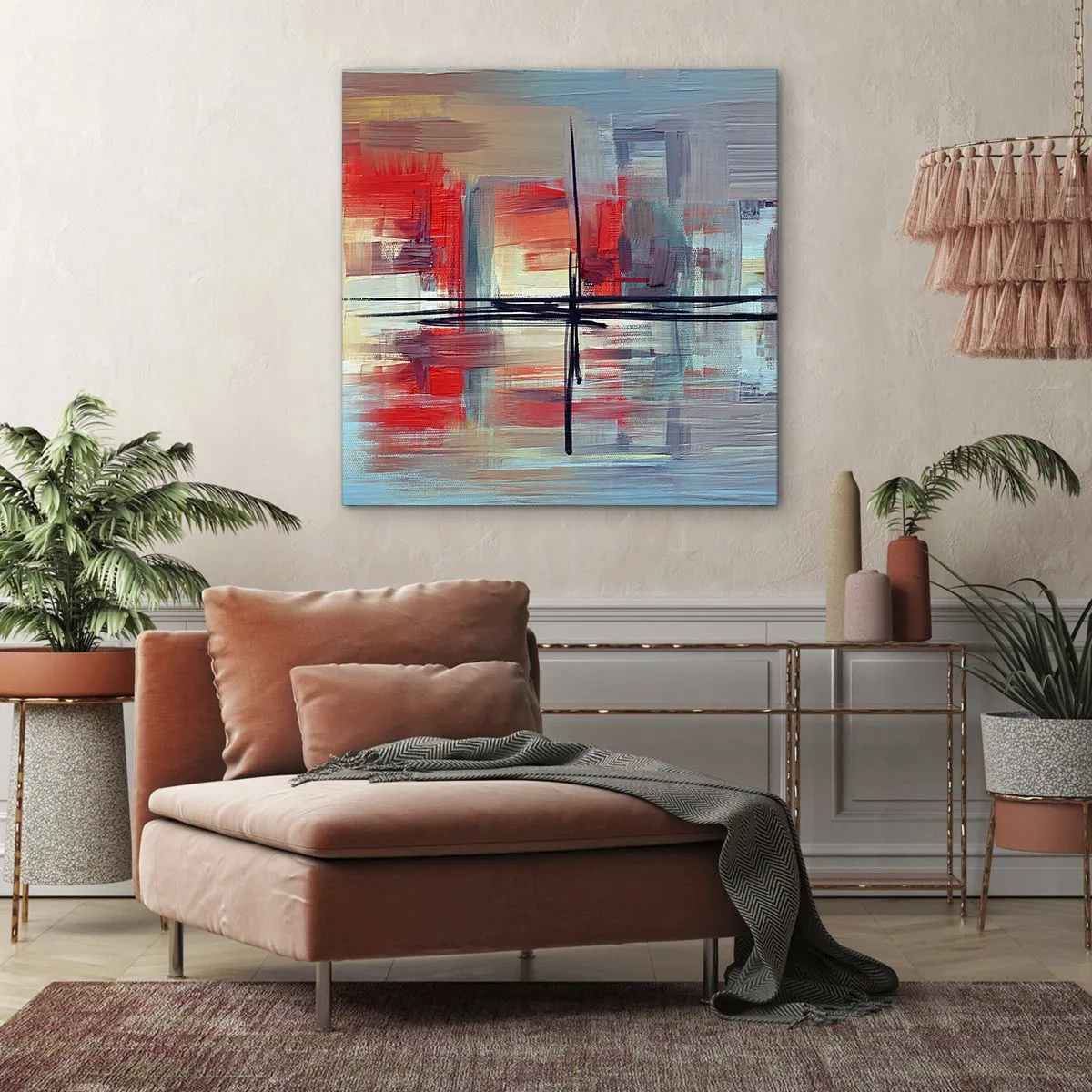 Obraz na plátně - Krajina v neznámé dimenzi - 30x30 cm