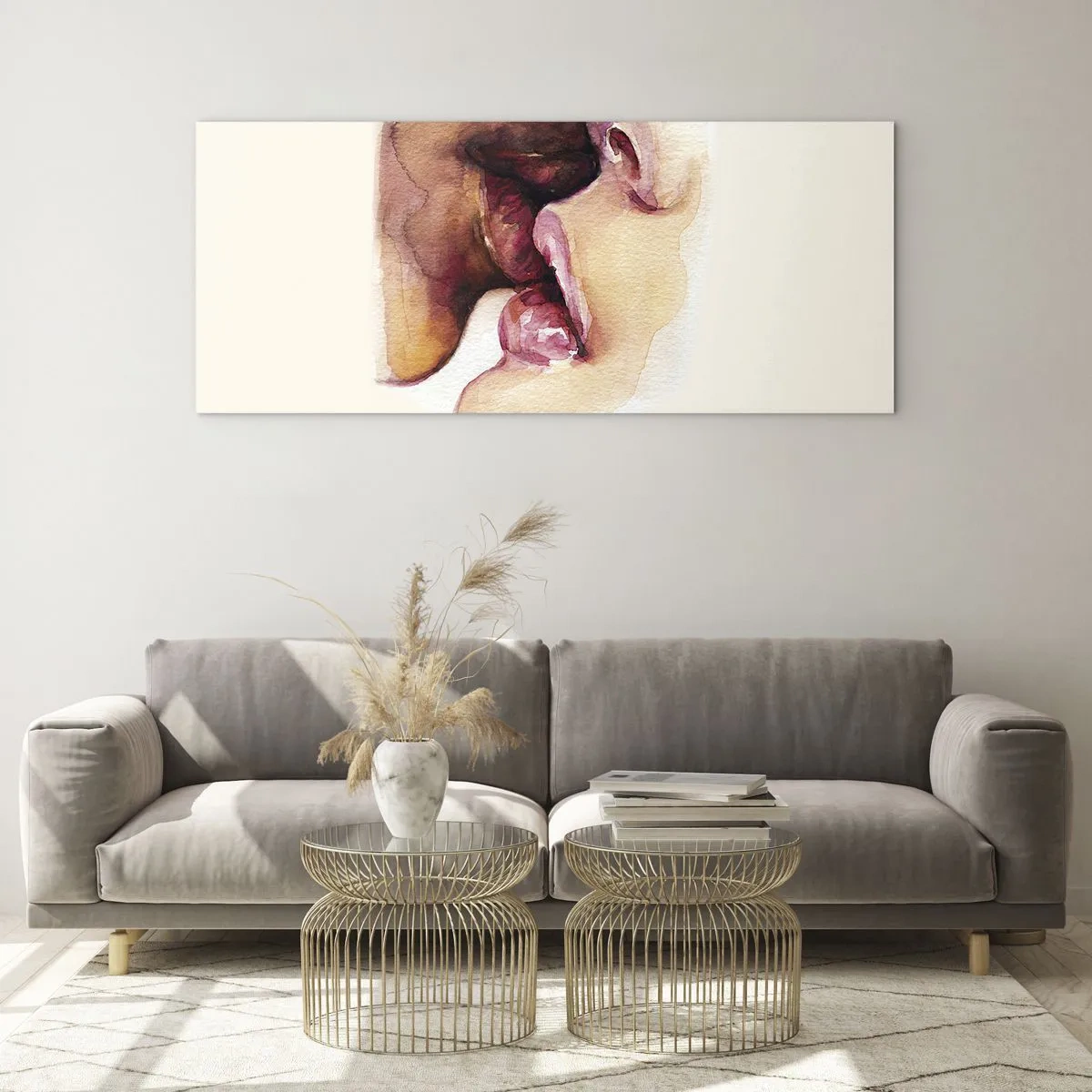 Obraz na skle - Jako noc a den, země a nebe - 100x40 cm