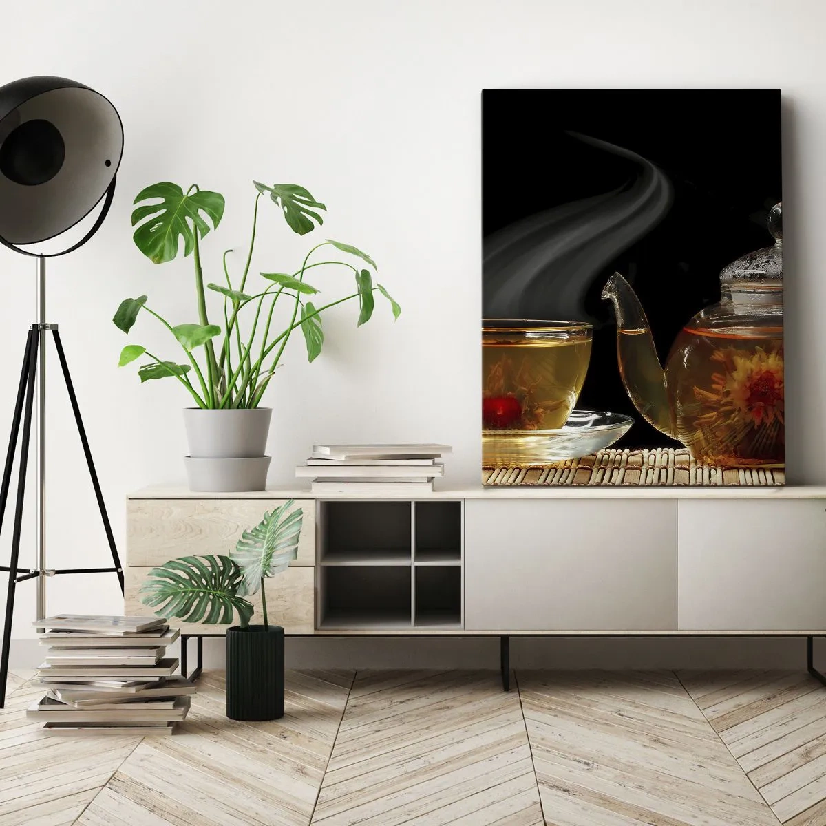 Obraz na plátně - Magie a umění vaření čaje - 55x100 cm