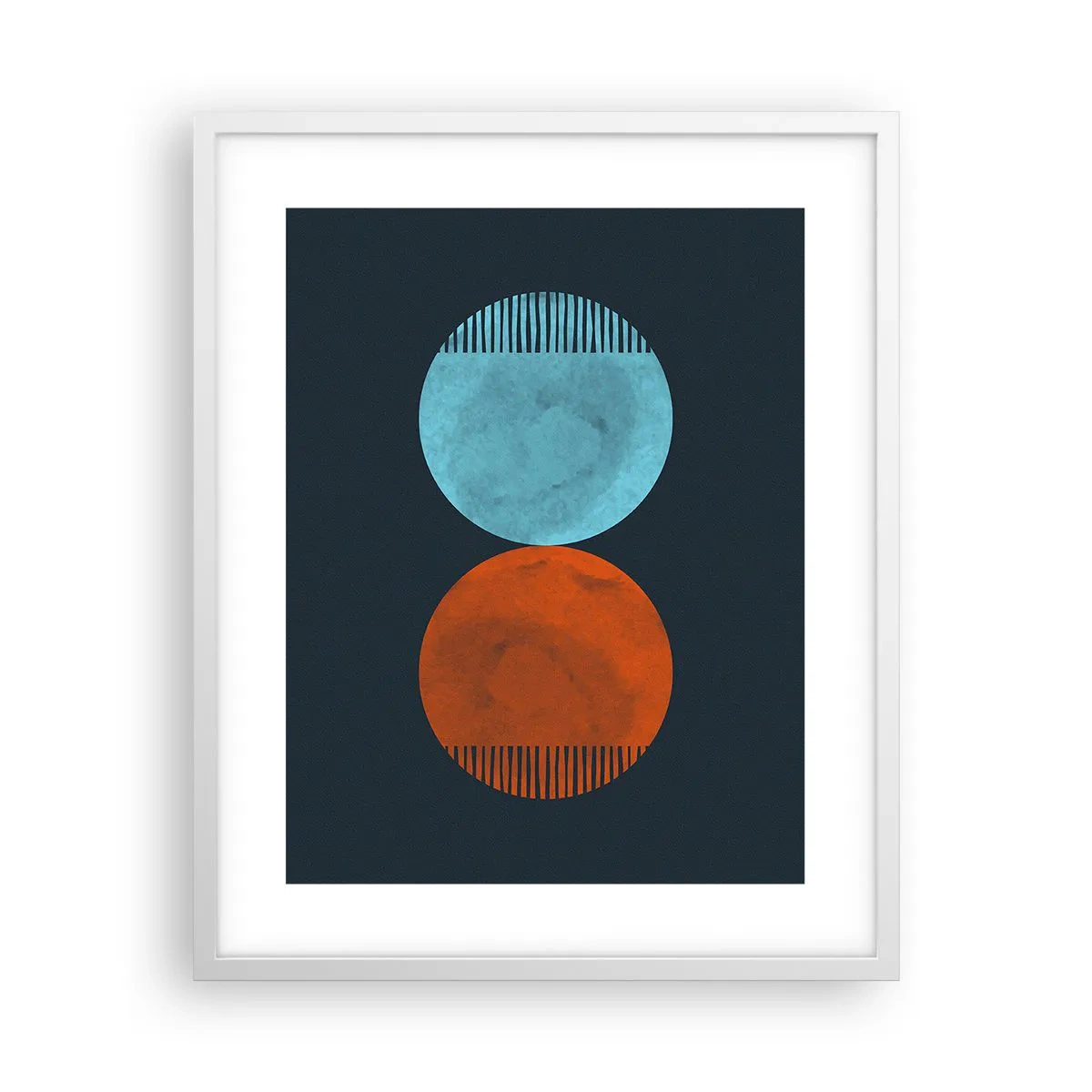 Plakát v bílém rámu - Pouze geometrie? - 40x50 cm