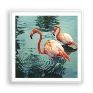 Plakát v bílém rámu - Nyní jsme v módě - 60x60 cm