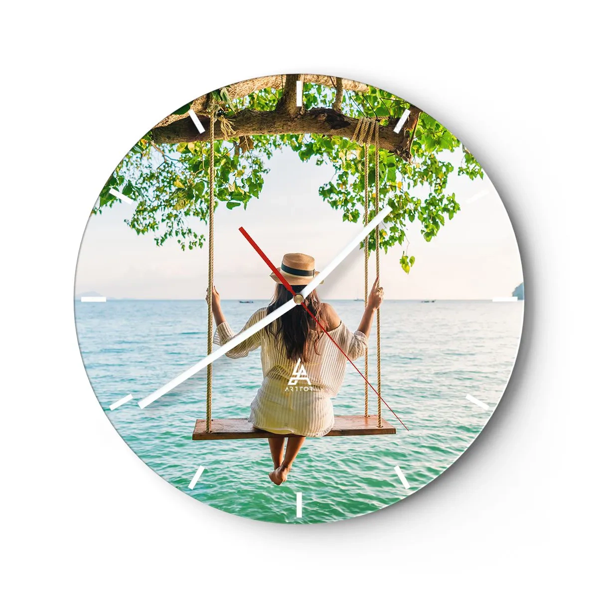 Nástěnné hodiny - Život je krásný - 40x40 cm