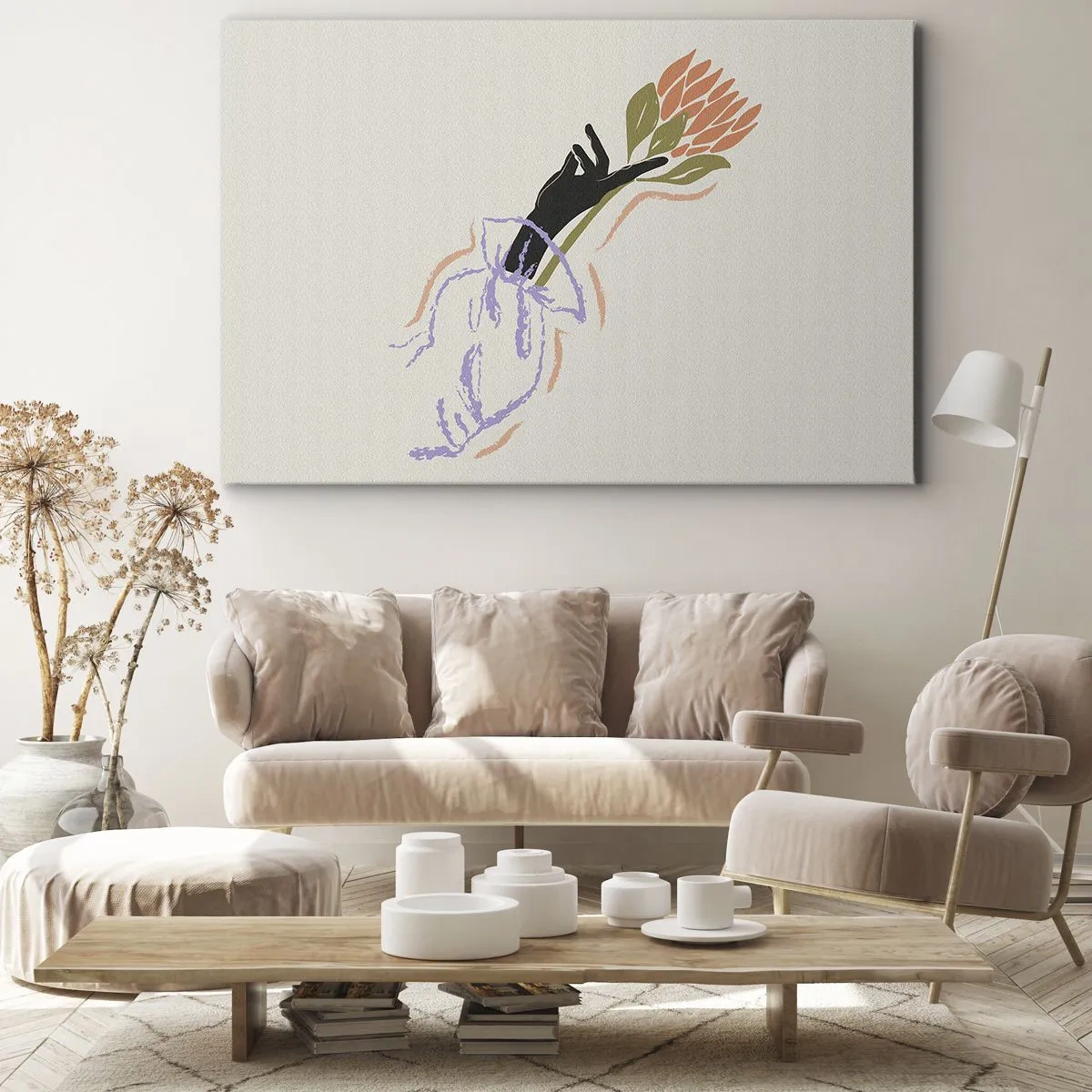 Obraz na plátně - Sesterský dotek - 100x70 cm