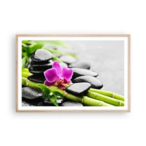 Plakát v rámu světlý dub - V klidné rovnováze - 91x61 cm