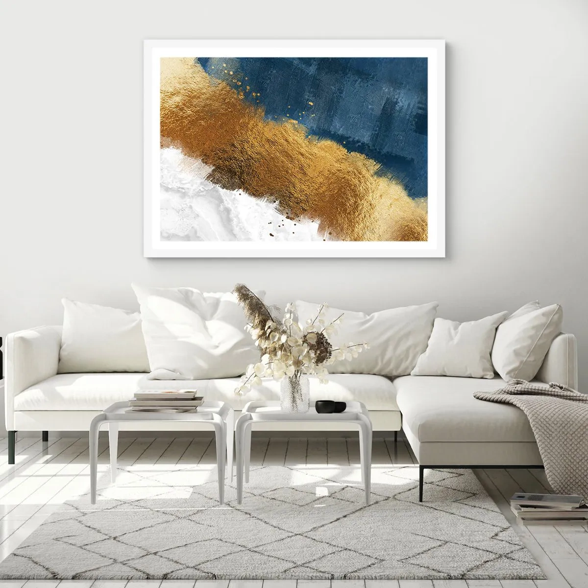 Plakát v bílém rámu - Barvy léta - 100x70 cm