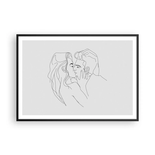 Plakát v černém rámu - Jedním tahem - 100x70 cm