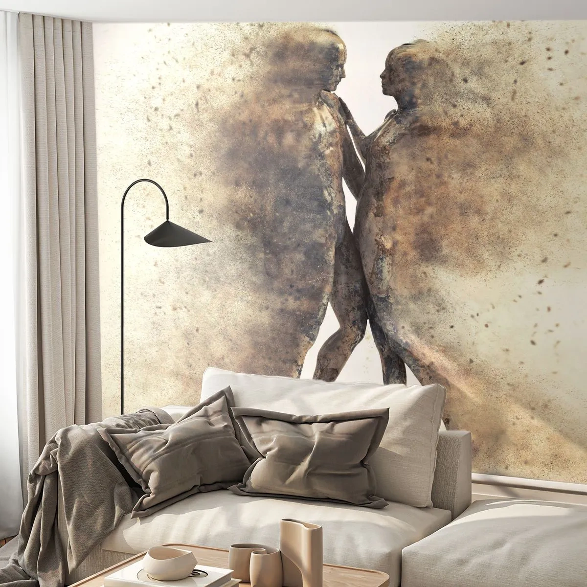 Fototapeta Premium Sand - Z prachu povstali, aby milovali - Abstrakce, Žena a muž, Milovat - 100x70 cm