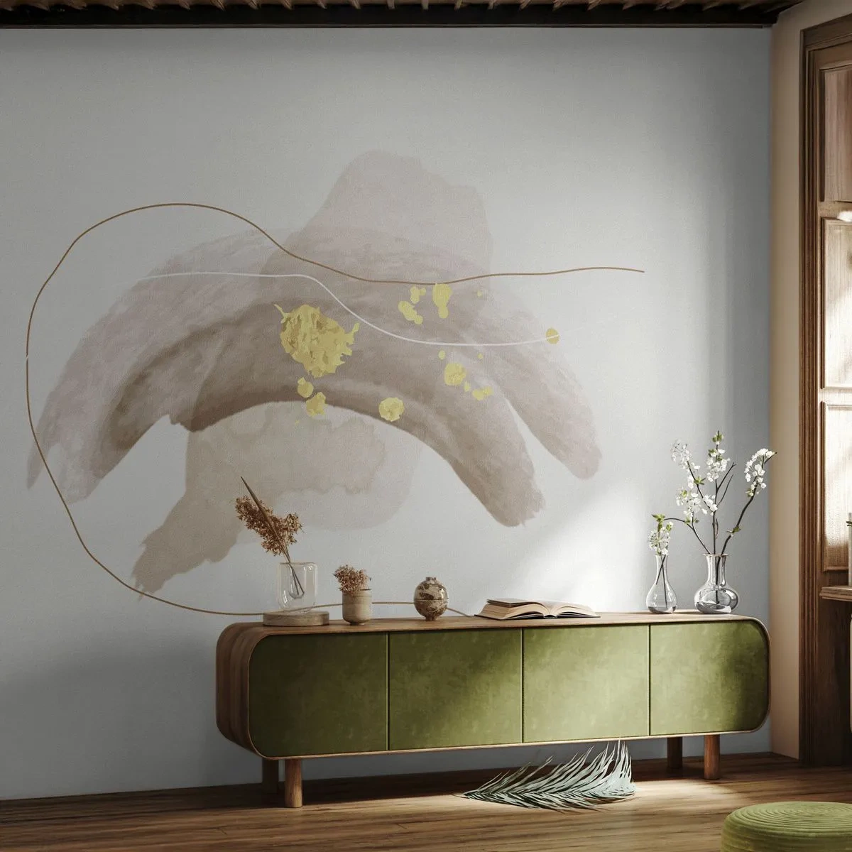 Fototapeta Premium Sand - Vesmírná bytost - Abstrakce, Kus, Moderní vzor - 350x256 cm