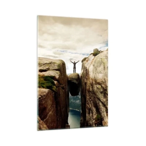 Obraz na skle - Jak se cítím?! - 80x120 cm